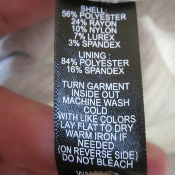 Betabrand Dress XL No Sweat Silver Sparkle Cocktail Dress - Picture 12 of 12